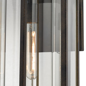 Atlas Bianca Outdoor Sconce - Elegant 1-Light Fixture with Curved Seeded Glass for Timeless Charm Hazelnut Bronze 10'' OL11073-BZ