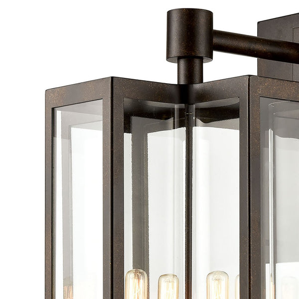 Atlas Bianca Outdoor Sconce - Elegant 1-Light Fixture with Curved Seeded Glass for Timeless Charm Hazelnut Bronze 13'' OL11074-BZ