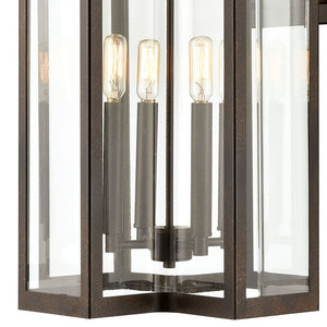 Atlas Bianca Outdoor Sconce - Elegant 1-Light Fixture with Curved Seeded Glass for Timeless Charm Hazelnut Bronze 13'' OL11074-BZ