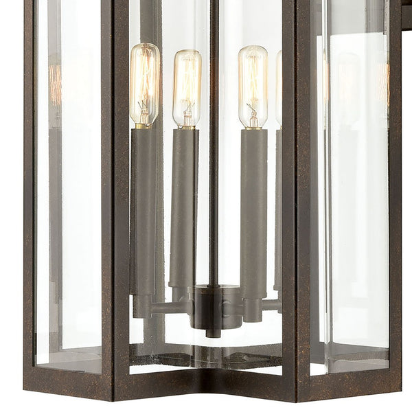 Atlas Bianca Outdoor Sconce - Elegant 1-Light Fixture with Curved Seeded Glass for Timeless Charm Hazelnut Bronze 13'' OL11074-BZ