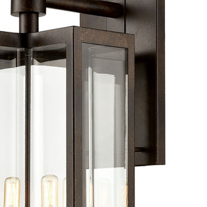 Atlas Bianca Outdoor Sconce - Elegant 1-Light Fixture with Curved Seeded Glass for Timeless Charm Hazelnut Bronze 13'' OL11074-BZ