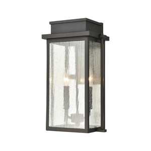 Atlas Braddock 17'' High 2-Light Outdoor Sconce - Elegant Urban Design with Warm Seeded Glass Illumination Architectural Bronze 10'' OL11076-BZ