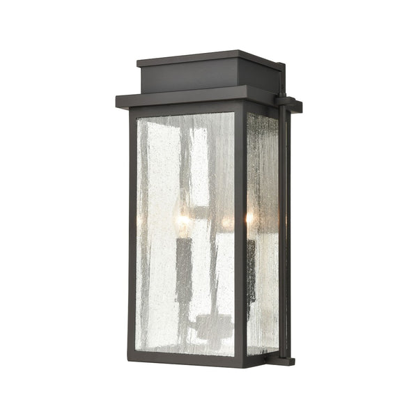 Atlas Braddock 17'' High 2-Light Outdoor Sconce - Elegant Urban Design with Warm Seeded Glass Illumination Architectural Bronze 10'' OL11076-BZ