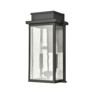 Atlas Braddock 17'' High 2-Light Outdoor Sconce - Elegant Urban Design with Warm Seeded Glass Illumination Architectural Bronze 10'' OL11076-BZ