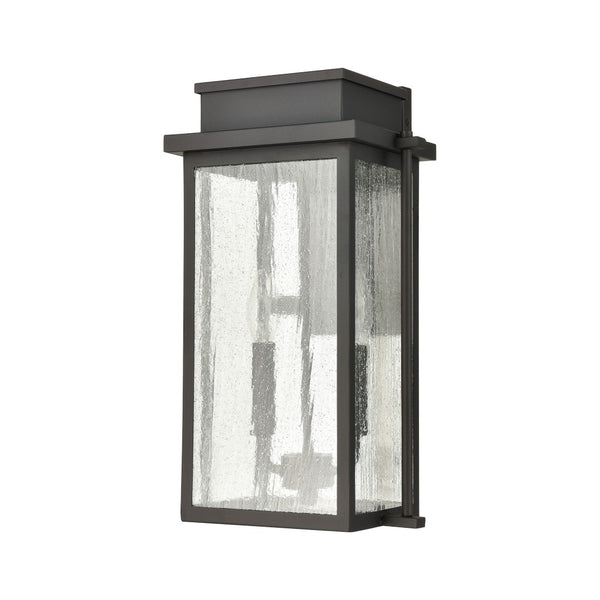 Atlas Braddock 17'' High 2-Light Outdoor Sconce - Elegant Urban Design with Warm Seeded Glass Illumination Architectural Bronze 10'' OL11076-BZ