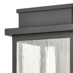 Atlas Braddock 17'' High 2-Light Outdoor Sconce - Elegant Urban Design with Warm Seeded Glass Illumination Architectural Bronze 10'' OL11076-BZ