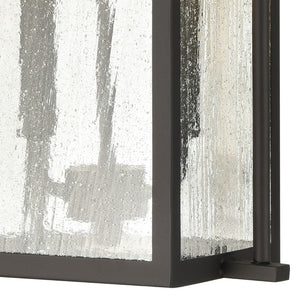 Atlas Braddock 17'' High 2-Light Outdoor Sconce - Elegant Urban Design with Warm Seeded Glass Illumination Architectural Bronze 10'' OL11076-BZ