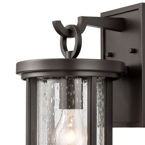 Atlas Brison 14'' High Outdoor Sconce - Elegant Oil Rubbed Bronze Lantern for Timeless Curb Appeal OL11082-BZ