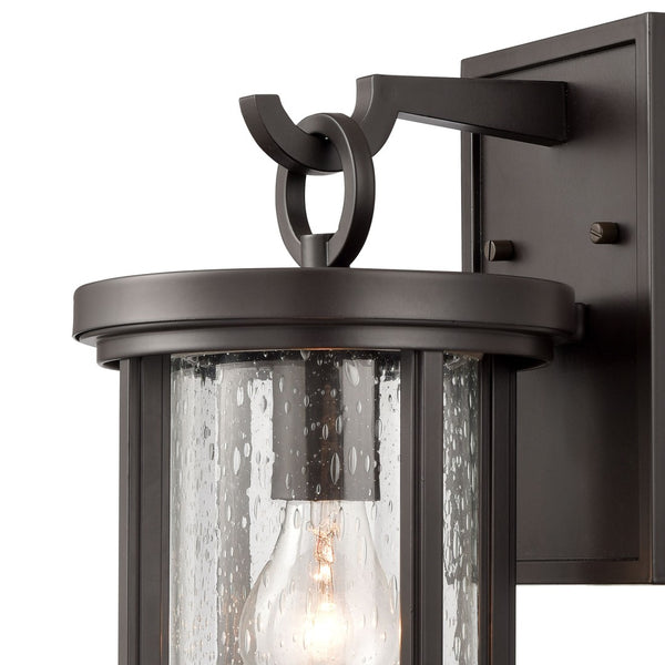 Atlas Brison 14'' High Outdoor Sconce - Elegant Oil Rubbed Bronze Lantern for Timeless Curb Appeal OL11082-BZ