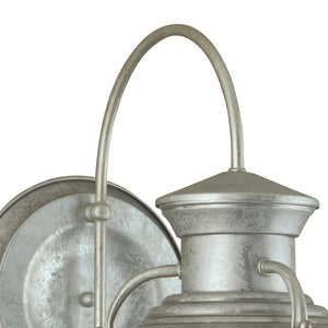 Atlas Budapest 12.5'' High 1-Light Outdoor Sconce - Industrial Galvanized Fixture for Timeless Charm OL11083-SV