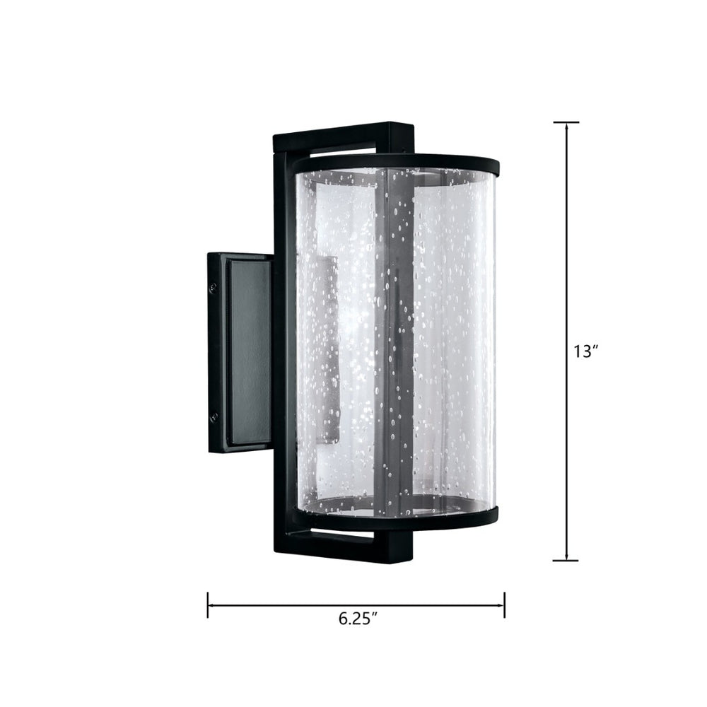 Atlas Candela 13" High Integrated LED Outdoor Wall Sconce - Elegant Matte Black for Entryways & Patios OL11085-BK