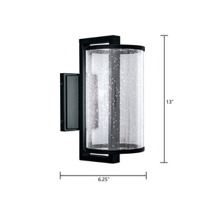 Atlas Candela 13" High Integrated LED Outdoor Wall Sconce - Elegant Matte Black for Entryways & Patios OL11085-BK