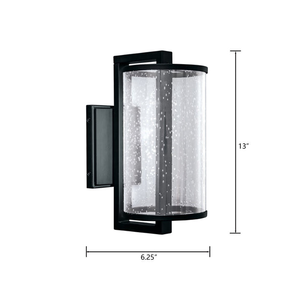 Atlas Candela 13" High Integrated LED Outdoor Wall Sconce - Elegant Matte Black for Entryways & Patios OL11085-BK