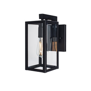 Atlas Capture 11" High Outdoor Sconce - Matte Black Lantern Design for Modern & Classic Spaces OL11087-BK