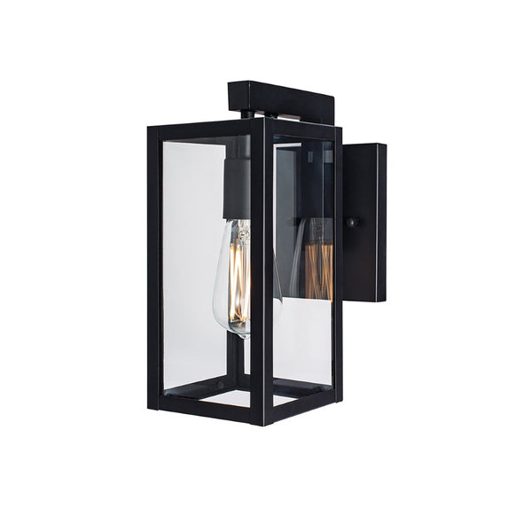 Atlas Capture 11" High Outdoor Sconce - Matte Black Lantern Design for Modern & Classic Spaces OL11087-BK