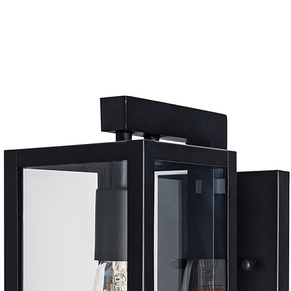 Atlas Capture 11" High Outdoor Sconce - Matte Black Lantern Design for Modern & Classic Spaces OL11087-BK