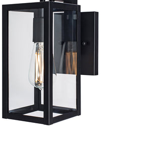Atlas Capture 11" High Outdoor Sconce - Matte Black Lantern Design for Modern & Classic Spaces OL11087-BK