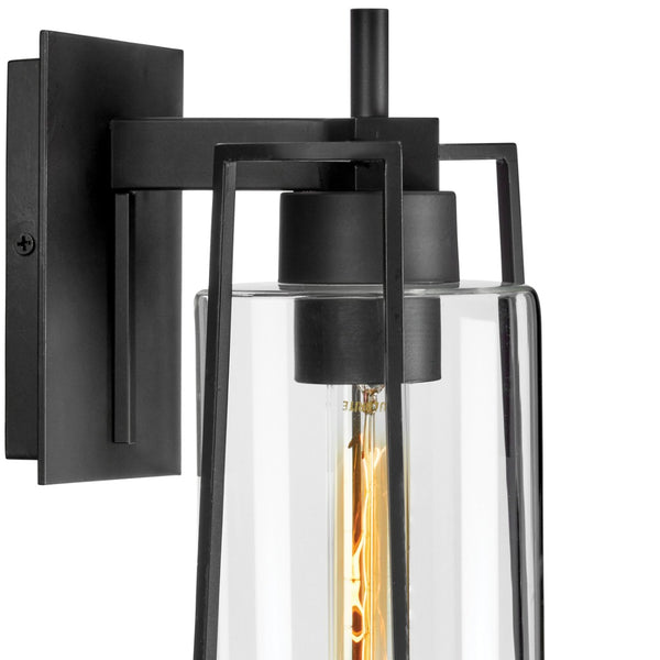 Atlas Cere 1-Light Outdoor Sconce - Modern Minimalist Design with Clear Glass Shade for Elegant Lighting Matte Black 6.25'' OL11095-BK