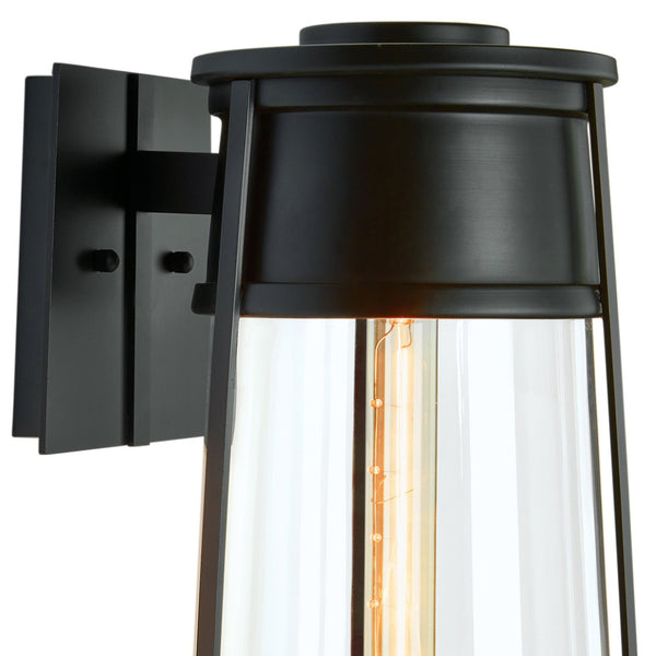 Atlas Cone Outdoor Sconce - Modern Bell-Shaped Design for Elegant Entryway Illumination and Style Matte Black 6.25'' OL11097-BK