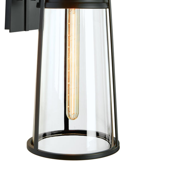 Atlas Cone Outdoor Sconce - Modern Bell-Shaped Design for Elegant Entryway Illumination and Style Matte Black 6.25'' OL11097-BK