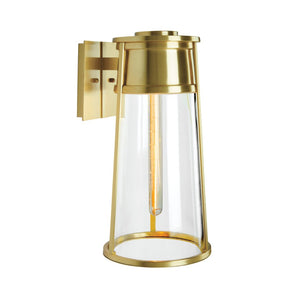 Atlas Cone 12.75'' High Outdoor Sconce - Elegant Bell-Shaped Design for Bright Illumination and Style Satin Brass 6.25'' OL11097-BS