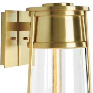 Atlas Cone 12.75'' High Outdoor Sconce - Elegant Bell-Shaped Design for Bright Illumination and Style Satin Brass 6.25'' OL11097-BS