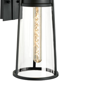 Atlas Cone Outdoor Sconce - Modern Bell-Shaped Design for Elegant Entryway Illumination and Style Matte Black 8.5'' OL11098-BK
