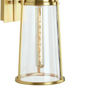 Atlas Cone 12.75'' High Outdoor Sconce - Elegant Bell-Shaped Design for Bright Illumination and Style Satin Brass 8.5'' OL11098-BS