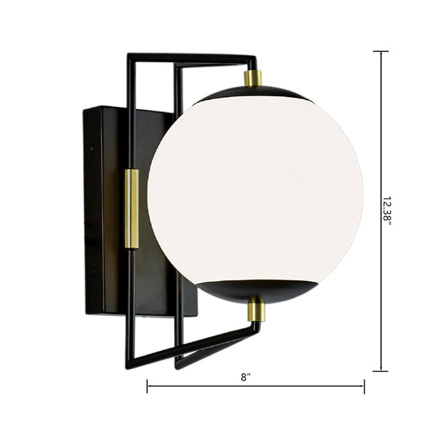 Atlas Cosmos 12.5'' High Integrated LED Outdoor Sconce – Modern Matte Black & Brass Fixture for Patios OL11101-BK