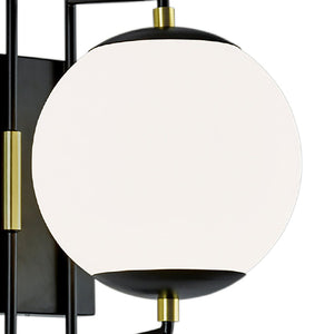 Atlas Cosmos 12.5'' High Integrated LED Outdoor Sconce – Modern Matte Black & Brass Fixture for Patios OL11101-BK