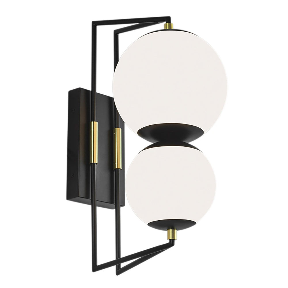 Atlas Cosmos 18.5'' High Integrated LED Outdoor Sconce - Modern Matte Black & Satin Brass Accent Lighting OL11102-BK