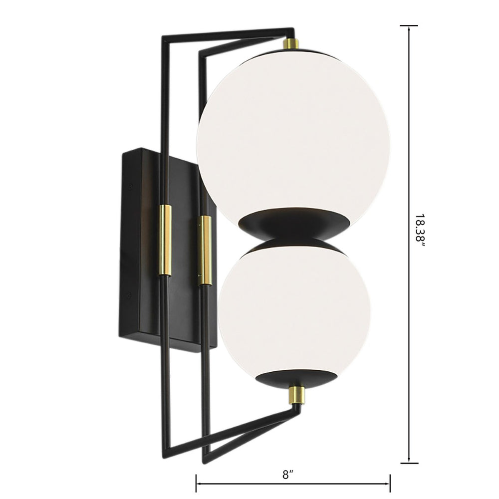 Atlas Cosmos 18.5'' High Integrated LED Outdoor Sconce - Modern Matte Black & Satin Brass Accent Lighting OL11102-BK