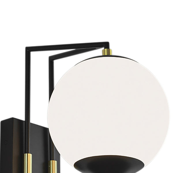 Atlas Cosmos 18.5'' High Integrated LED Outdoor Sconce - Modern Matte Black & Satin Brass Accent Lighting OL11102-BK