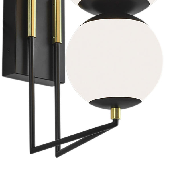 Atlas Cosmos 18.5'' High Integrated LED Outdoor Sconce - Modern Matte Black & Satin Brass Accent Lighting OL11102-BK