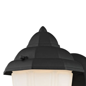 Atlas Cotswold 9-Inch High 1-Light Outdoor Sconce - Timeless Traditional Design for Elegant Exteriors Matte Black OL11103-BK