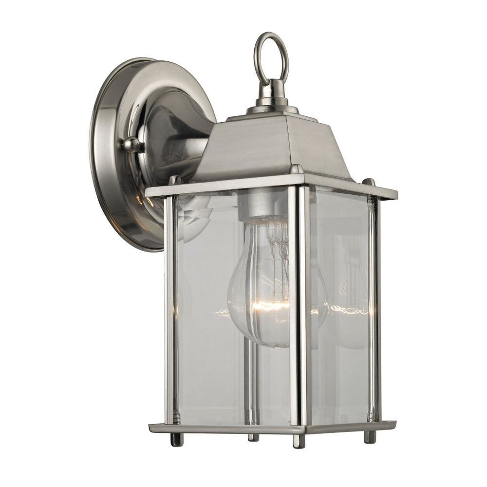 Atlas Cotswold 9'' High Outdoor Wall Sconce - Timeless Brushed Nickel Design for Entryways & Porches OL11104-NK
