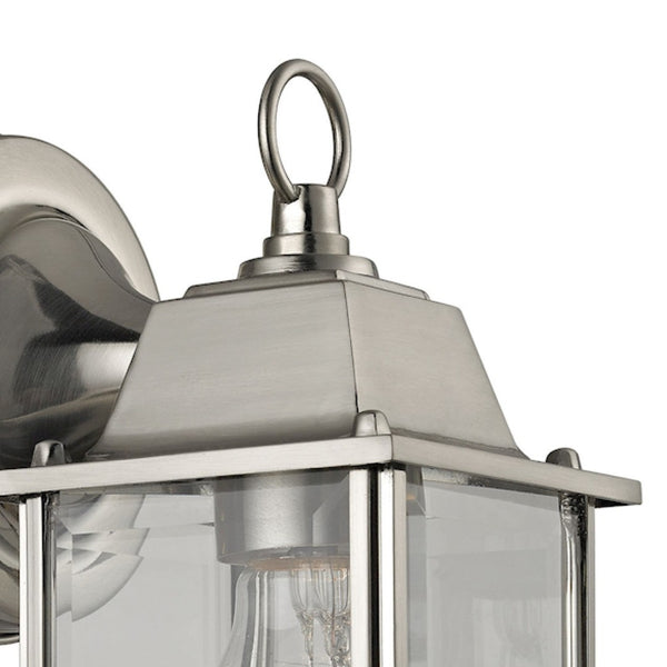 Atlas Cotswold 9'' High Outdoor Wall Sconce - Timeless Brushed Nickel Design for Entryways & Porches OL11104-NK