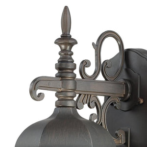 Atlas Covington 1-Light Outdoor Sconce - Timeless Elegance with Curved Glass Panels for Entryways & Porches Painted Bronze OL11107-BZ