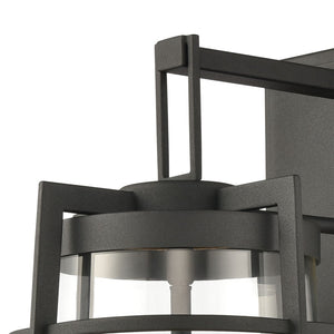 Atlas Crofton 2-Light Outdoor Wall Sconce - Charcoal Finish, Mission Style for Elegant Illumination OL11110-BK