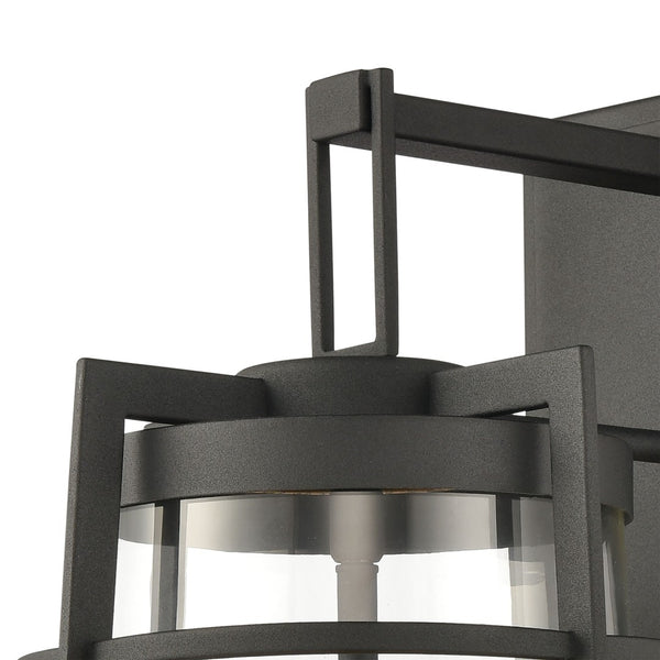 Atlas Crofton 2-Light Outdoor Wall Sconce - Charcoal Finish, Mission Style for Elegant Illumination OL11110-BK