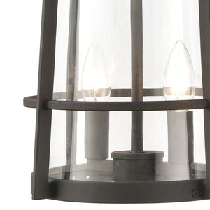 Atlas Crofton 2-Light Outdoor Wall Sconce - Charcoal Finish, Mission Style for Elegant Illumination OL11110-BK