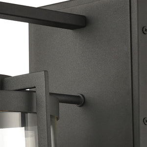 Atlas Crofton 2-Light Outdoor Wall Sconce - Charcoal Finish, Mission Style for Elegant Illumination OL11110-BK