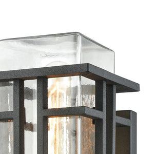 Atlas Croftwell 12" High Outdoor Sconce – Modern Matte Black Light Fixture for Entryways & Patios OL11111-BK1