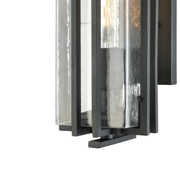 Atlas Croftwell 12" High Outdoor Sconce – Modern Matte Black Light Fixture for Entryways & Patios OL11111-BK1