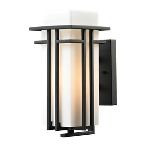 Atlas Croftwell 12'' High Outdoor Sconce - Modern Matte Black Fixture for Entryways & Patios OL11111-BK2