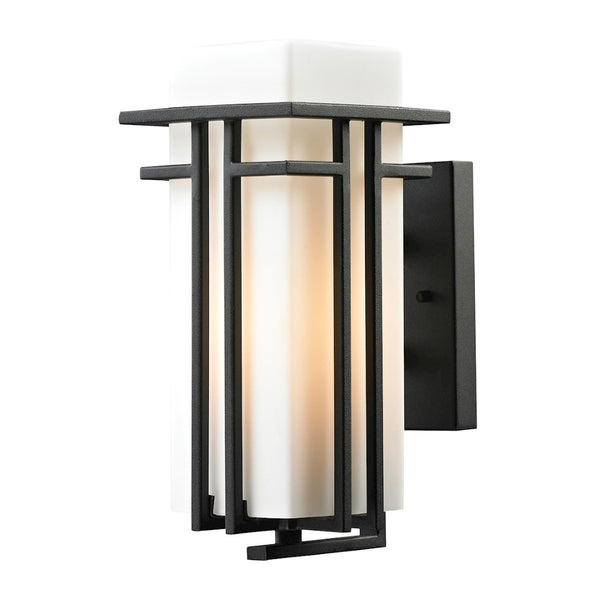 Atlas Croftwell 12'' High Outdoor Sconce - Modern Matte Black Fixture for Entryways & Patios OL11111-BK2