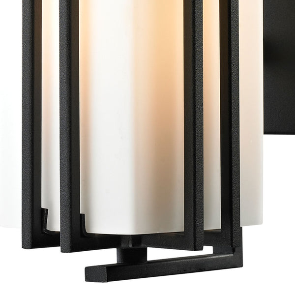 Atlas Croftwell 12'' High Outdoor Sconce - Modern Matte Black Fixture for Entryways & Patios OL11111-BK2