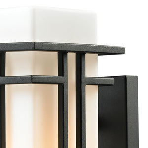 Atlas Croftwell 12'' High Outdoor Sconce - Modern Matte Black Fixture for Entryways & Patios OL11111-BK2