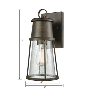Atlas Crowley 13" High Outdoor Sconce in Hazelnut Bronze - Elegant 1-Light Fixture for Porches & Entryways OL11114-BZ