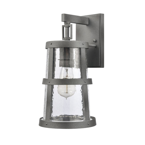 Atlas Dakota 14'' High Outdoor Sconce - Rustic Charm with Weather-Resistant Design for Lasting Elegance Distressed Zinc 7'' OL11118-GY